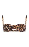 Juillet Swimwear Ingrid Leopard-print Bikini Top