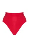 Juillet Swimwear Isla High-rise Bikini Bottoms In Red