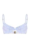 Juillet Swimwear Lulu Balconette Bikini Top In Blue