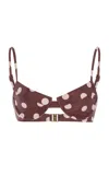 Juillet Swimwear Lulu Balconette Bikini Top In Brown