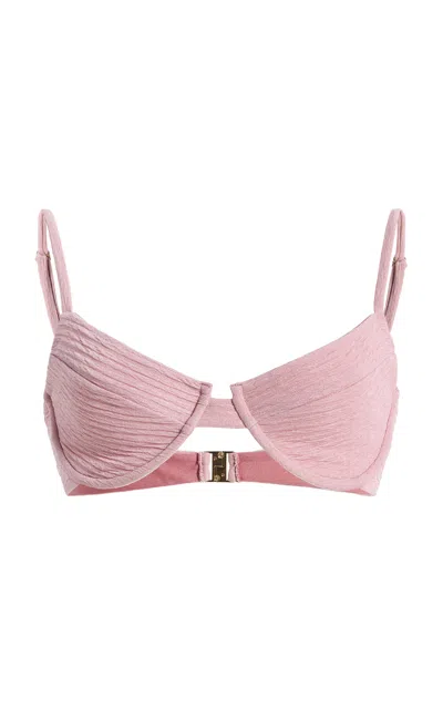 Juillet Swimwear Lulu Bikini Top In Pink