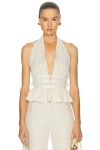 Juillet Violet Halter Top In Neutral