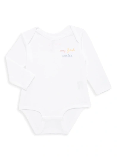 Juju + Stitch Baby's First Easter Long-sleeve Bodysuit In White