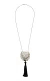 Juju Vera Exclusive Riviera Petra Tasseled Sterling Silver Necklace In Black