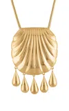 Juju Vera Petra Gold-plated Shell Necklace