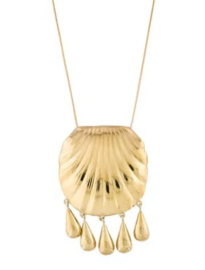 Pre-owned Juju Vera Petra Shell Necklace, 30" In Multi