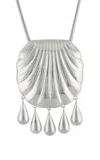 Juju Vera Petra Shell Pendant In Silver