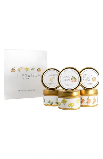 Jules & Gem Hawaii 6-piece Discovery Candle Set In Transparent