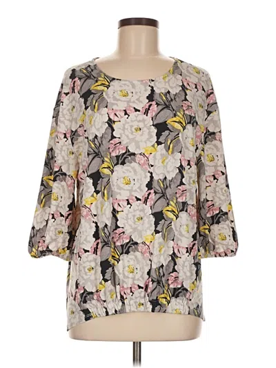 Pre-owned Jules & Leopold 3/4 Sleeve Blouse In Gray