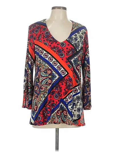 Pre-owned Jules & Leopold 3/4 Sleeve Blouse In Red