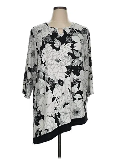 Pre-owned Jules & Leopold 3/4 Sleeve Blouse In Silver