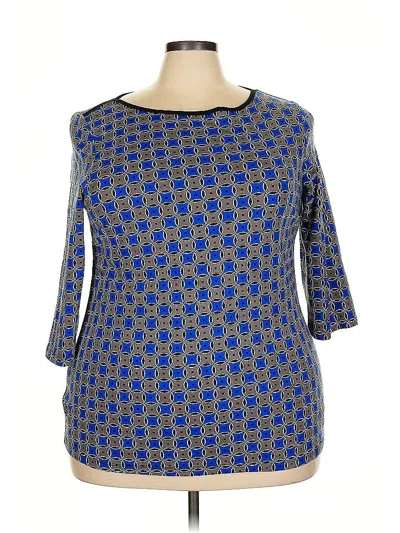 Pre-owned Jules & Leopold 3/4 Sleeve Top Blue Boatneck Tops