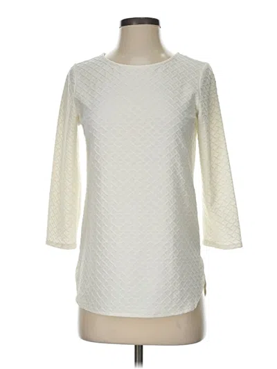 Pre-owned Jules & Leopold 3/4 Sleeve Top Ivory Boatneck Tops