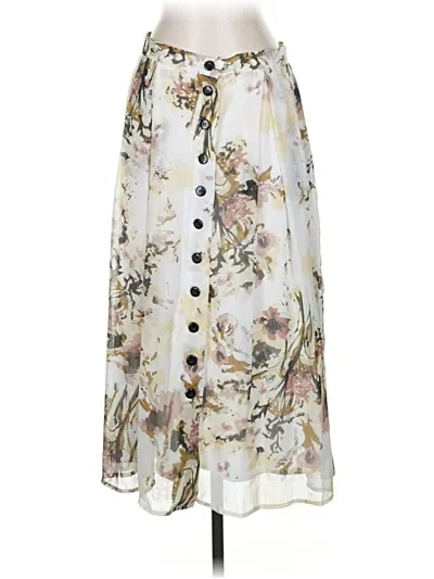 Pre-owned Jules & Leopold Casual Skirt In White