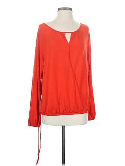 Pre-owned Jules & Leopold Long Sleeve Blouse In Red