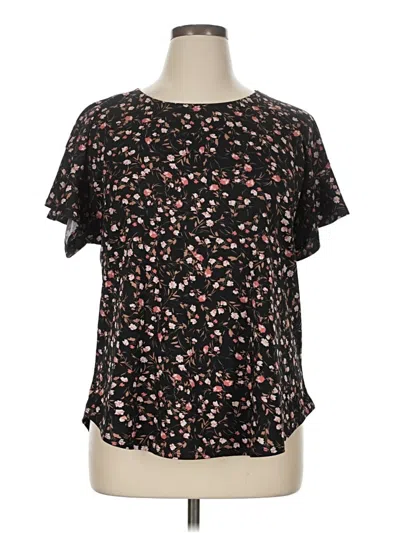 Pre-owned Jules & Leopold Short Sleeve Blouse In Black