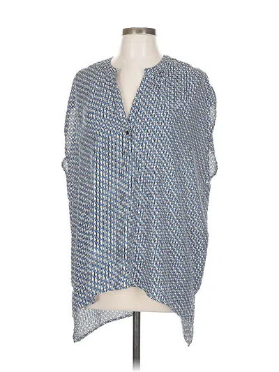Pre-owned Jules & Leopold Short Sleeve Blouse In Blue