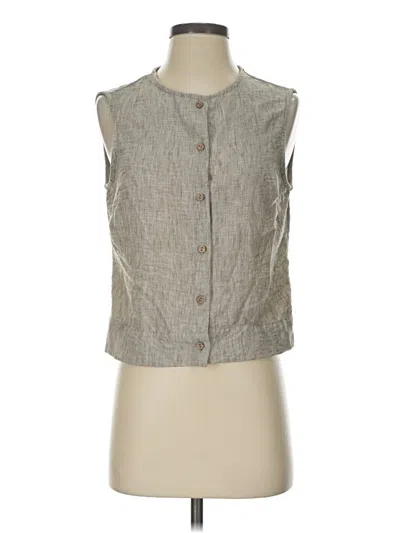 Pre-owned Jules & Leopold Sleeveless Button Down Shirt In Gray