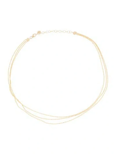 Pre-owned Julez Bryant 14k Chai Triple Layer Chain Necklace, 15" In Multi