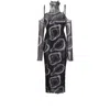 Julfer Dresses In Black/grey