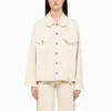 JULFER JULFER IVORY DENIM JACKET