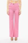 Julfer Palazzo Wool Pants With Frayed Details