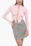JULFER SLIM FIT RIBBED SWEATER WITH LACE-UP DETAIL