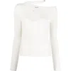 Julfer Kylie Cut-out Ribbed-knit Top