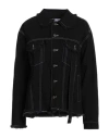 Julfer Woman Denim Outerwear Black Size 4 Cotton