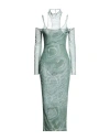 Julfer Woman Midi Dress Green Size 4 Polyester, Elastane