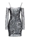 Julfer Woman Mini Dress Black Size 4 Polyester, Elastane In Black