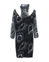 Julfer Woman Mini Dress Black Size 6 Polyester, Elastane In Black