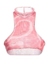 Julfer Woman Top Pink Size 6 Polyester, Elastane