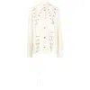 Julfer Alex Lace-up Wool Jacket In Multi