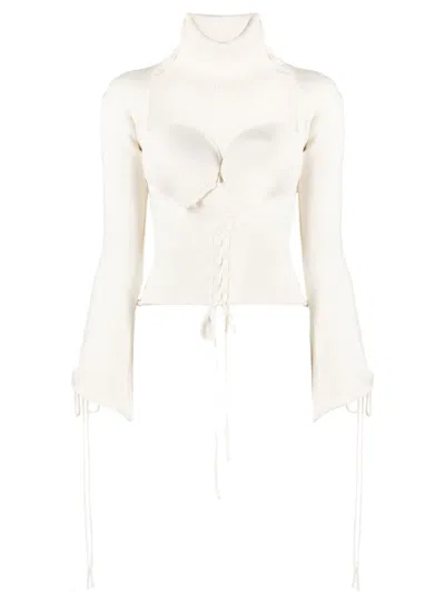 Julfer X-tina Knitted Top In White