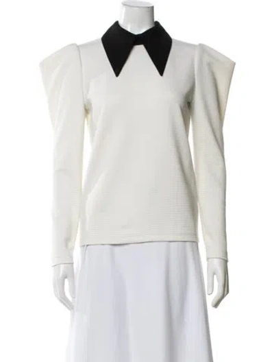 Pre-owned Julia Allert Long Sleeve Top In Neutral