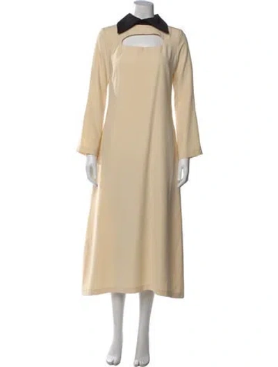 Pre-owned Julia Allert Mock Neck Midi Length Dress