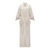 Julia Allert Neutrals Summer Cotton Shirt And Pants Two-piece Set - Pastel Print