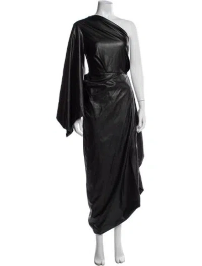 Pre-owned Julia Allert One-shoulder Long Dress In Blue