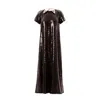 Julia Allert Women's Black Sequin Evening Gown Long Dress In Black