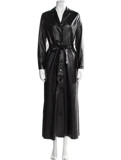 Pre-owned Julia Allert Trench Coat In Black