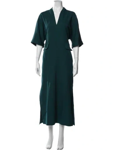 Pre-owned Julia Allert V-neck Long Dress W/ Tags In Multi