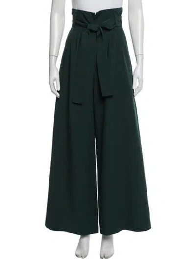Pre-owned Julia Allert Wide Leg Pants In Green