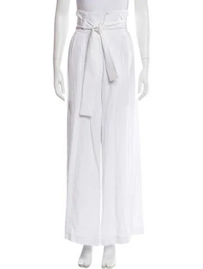 Pre-owned Julia Allert Wide Leg Pants In White