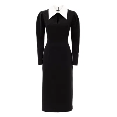 Julia Allert Women's Black Formal Midi Dress