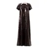 Julia Allert Women's Black Sequin Evening Gown Long Dress In Black