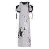 Julia Allert Women's Black / White A-line Dress With Reversible Sequins In Gray