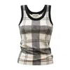 Julia Allert Women's Black / White Checkered Knit Tank Top Black-white In Black/white