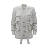 Julia Allert Women's Black / White Designer Striped Thin Viscose Shirt