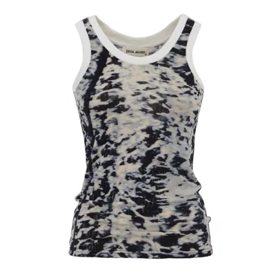 Julia Allert Women's Black / White Printed Knit Tank Top
